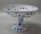 Blue Fluted Danish Porcelain 022-1 Salad bowl on high foot 14 x 20 cm (#428)
