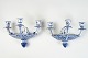Royal Copenhagen Blue Fluted Full Lace Wall Sconces 1111-1