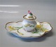 Royal Copenhagen 9408 RC Ink set decorated with yellow flower and gold rim 16 x 
8 cm
